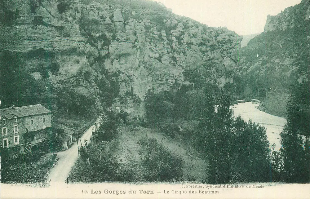 As Gorges do Tarn — O Circo dos Beaumes — J. Forestier, Syndicat d'Initiative de Mende - Frente
