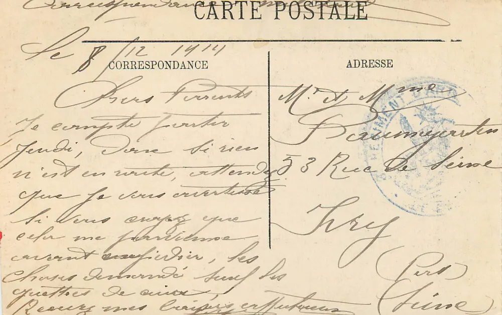 Bourges — Hotel Lallemant — A Sala — LL - Verso