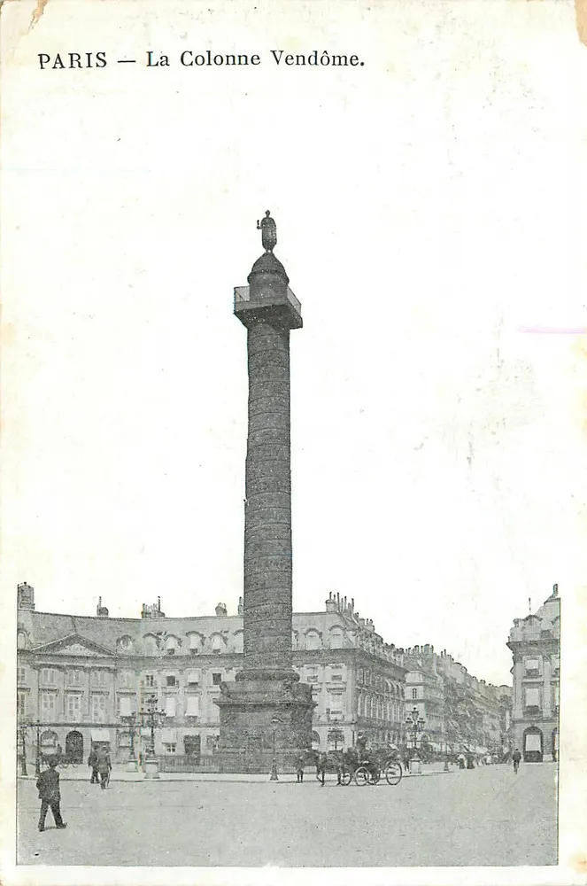 PARIS — A Coluna Vendôme. - Frente