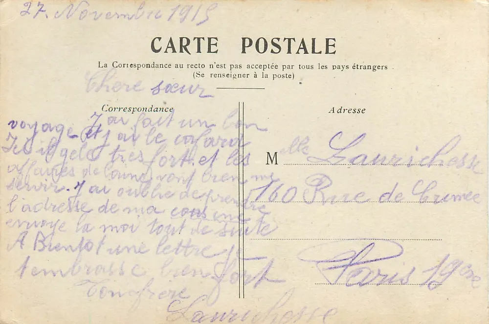 PARIS — A Coluna Vendôme. - Verso
