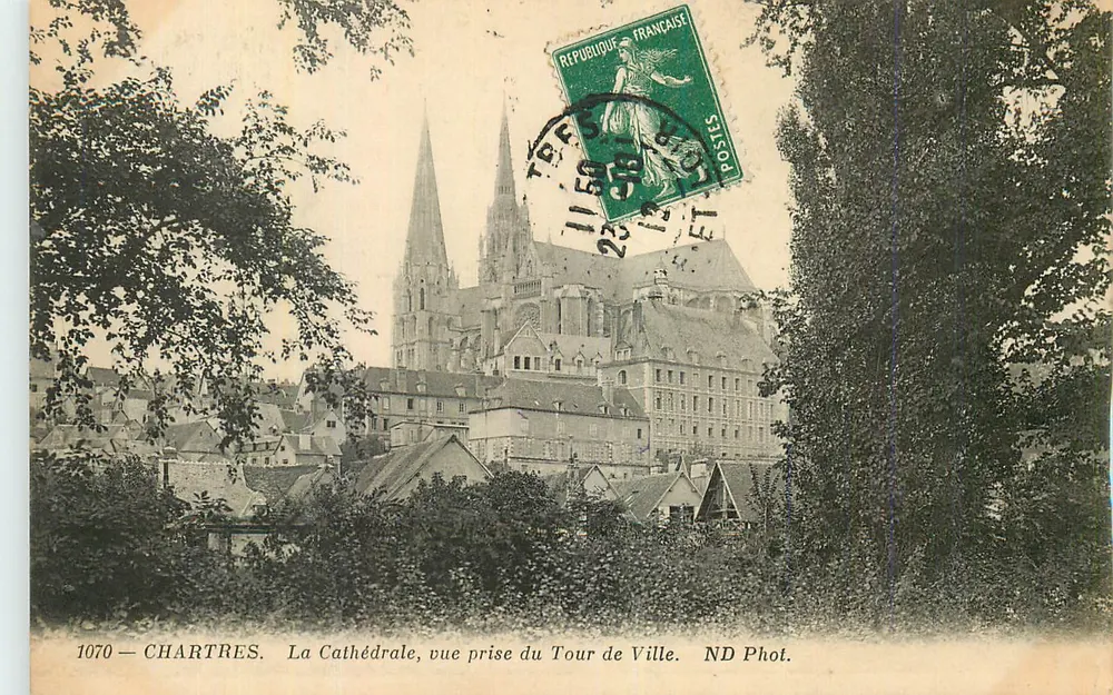Chartres — Die Kathedrale, Ansicht vom Tour de Ville — ND Phot. n°1070 - Vorderseite