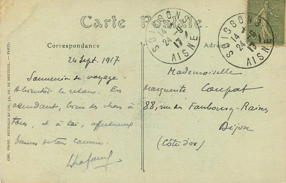 Soissons — La Torre della Cattedrale — Nougarède, Editore. Soissons. - Verso