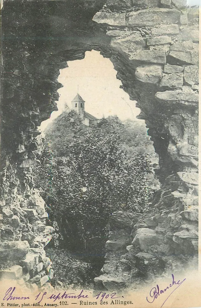 Ruínas das Allingues — E. Pittier, fot.-édit., Annecy, 102 - Frente
