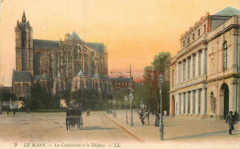 Le Mans — La Cathédrale et le Théâtre — LL. n°9 - Recto