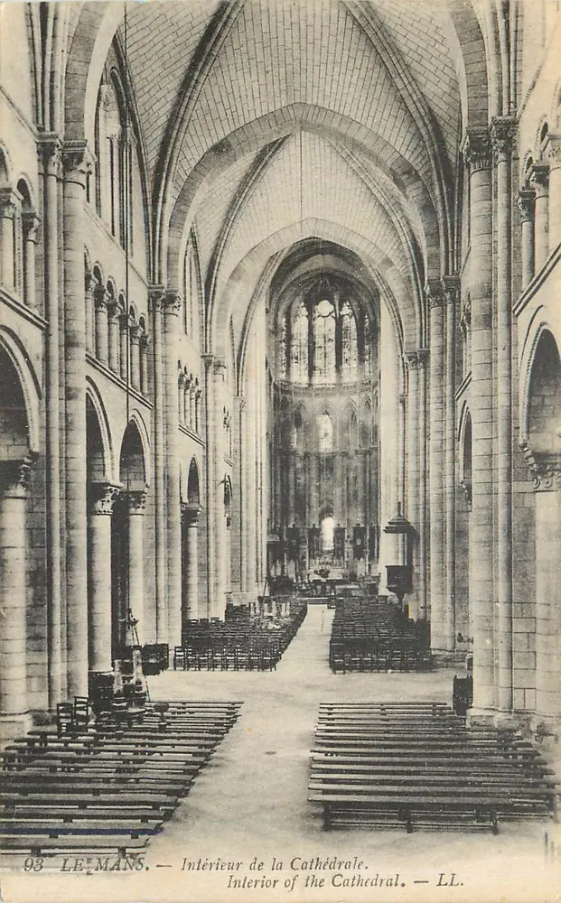 Le Mans — Interior da Catedral — LL. - Frente