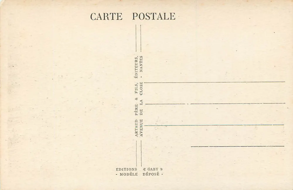 Le Mans (Sarthe) - Pátio da República — Editor Artaud Père & Fils, Nantes - Verso