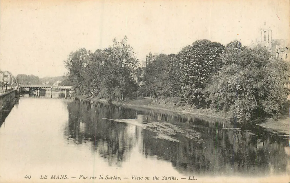 Le Mans — Vista sobre a Sarthe — LL. - Frente