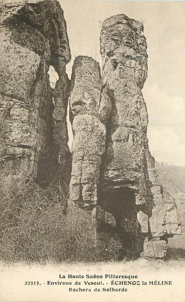 Rochers de Solborde — Haute Saône — Échénosz la Méline — n° 22313 - Vorderseite