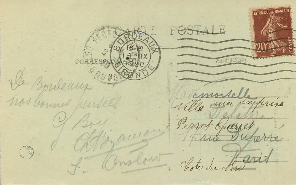 Bordeaux — A Torre da Grasse Cloche — Editor BR-314 - Verso