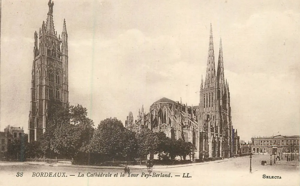 Bordeaux — Die Kathedrale und die Turm Pey-Berland — LL. — SELECTA - Vorderseite