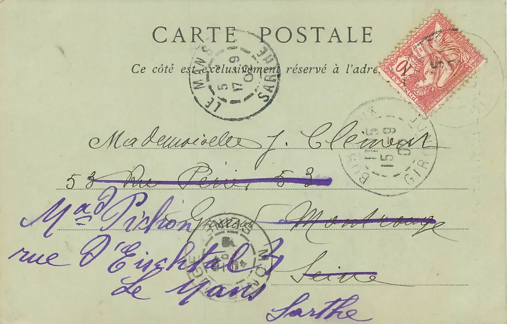 Bordeaux — Die Kirche und Turm Saint Michel — Sammlung ND. Fot. Nr. 16 - Rückseite