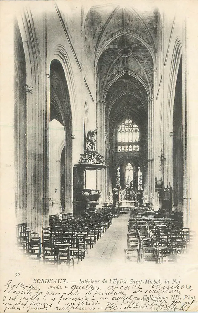 Bordeaux — Innenansicht der Kirche Saint-Michel, die Kirche — Foto. ND, Nr. 59 - Vorderseite