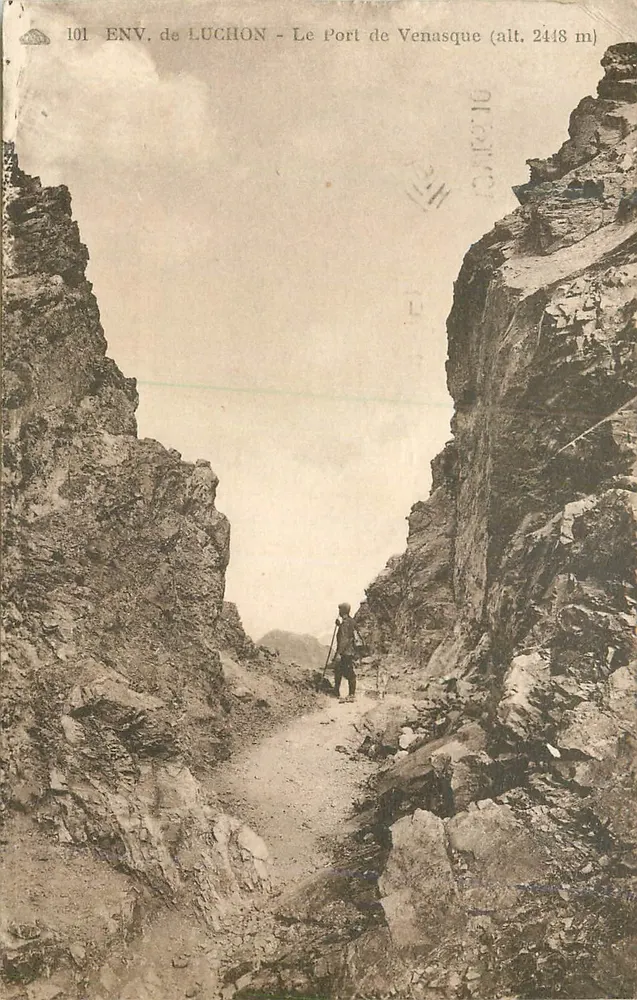 ENV. van LUCHON - Het haven van Venasque (alt. 2418 m) — Antieke ansichtkaart n°101 — G. Alsaicienne des Arts Photomécaniques - Voorkant