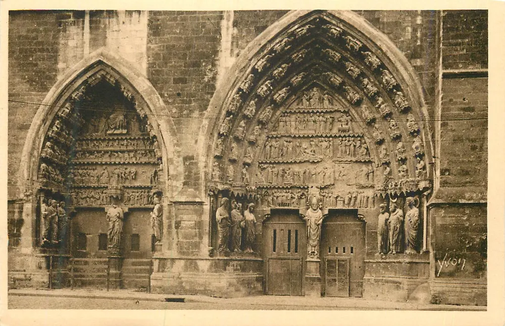 Reims — Nordportal der Kathedrale — Éditions d'Art YVON - Vorderseite