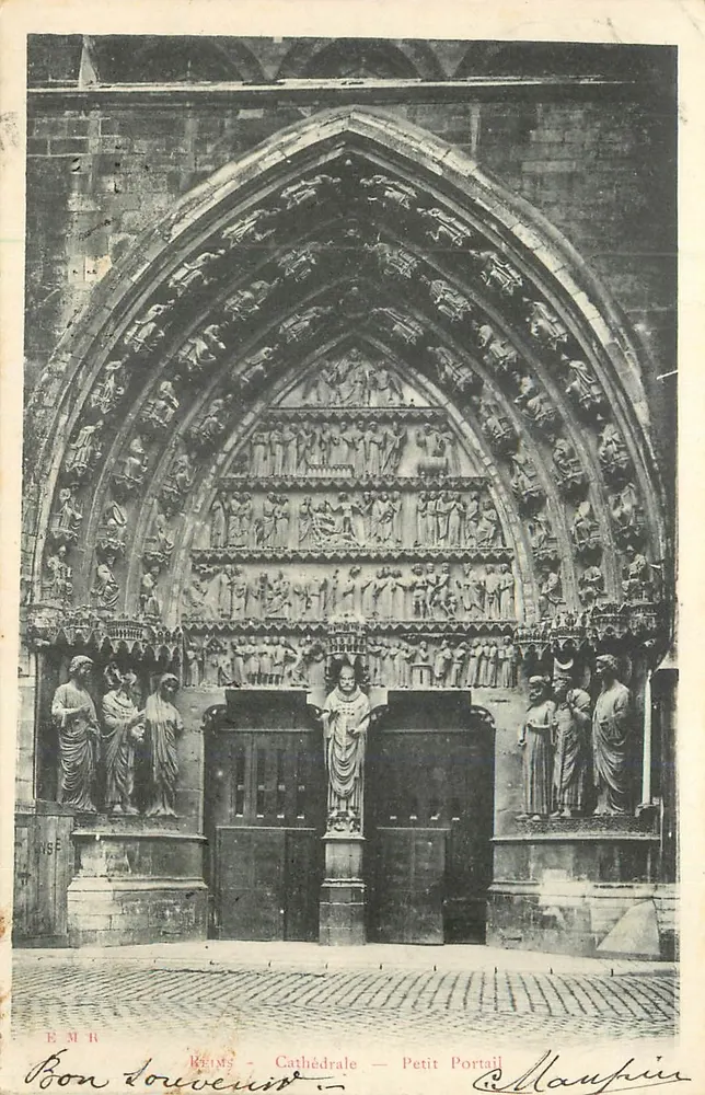 Reims - Catedral — Pequena Porta — Maupuis - Frente