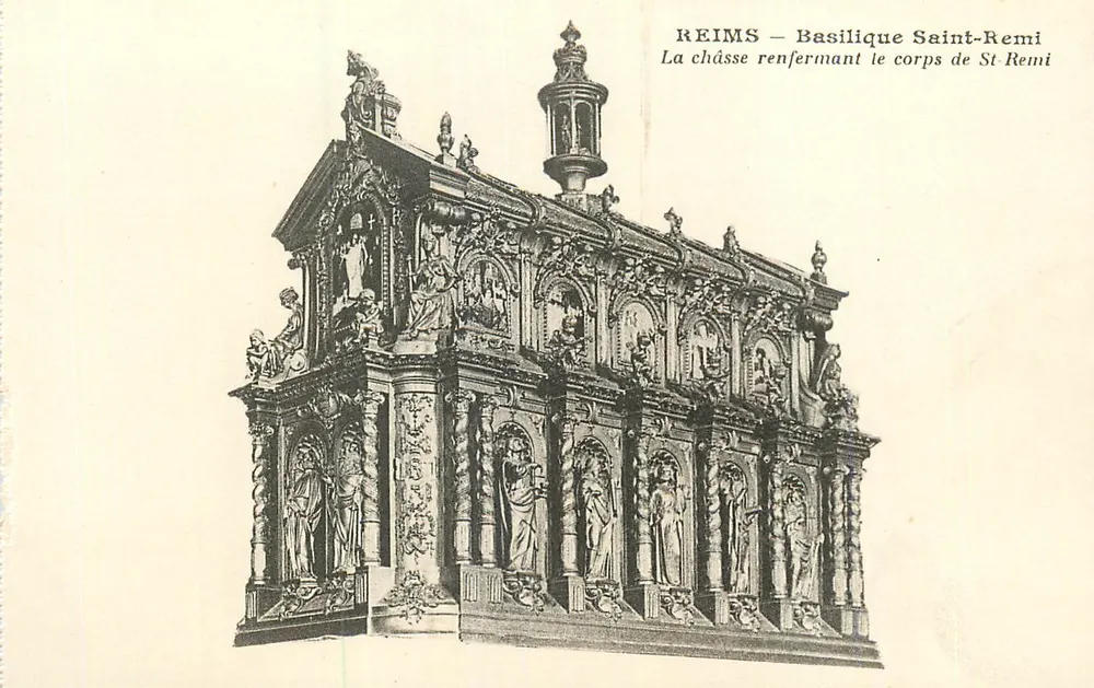 Reims — Basilique Saint-Remi — Die Schreinkapsel, die den Körper des hl. Remi enthält - Vorderseite