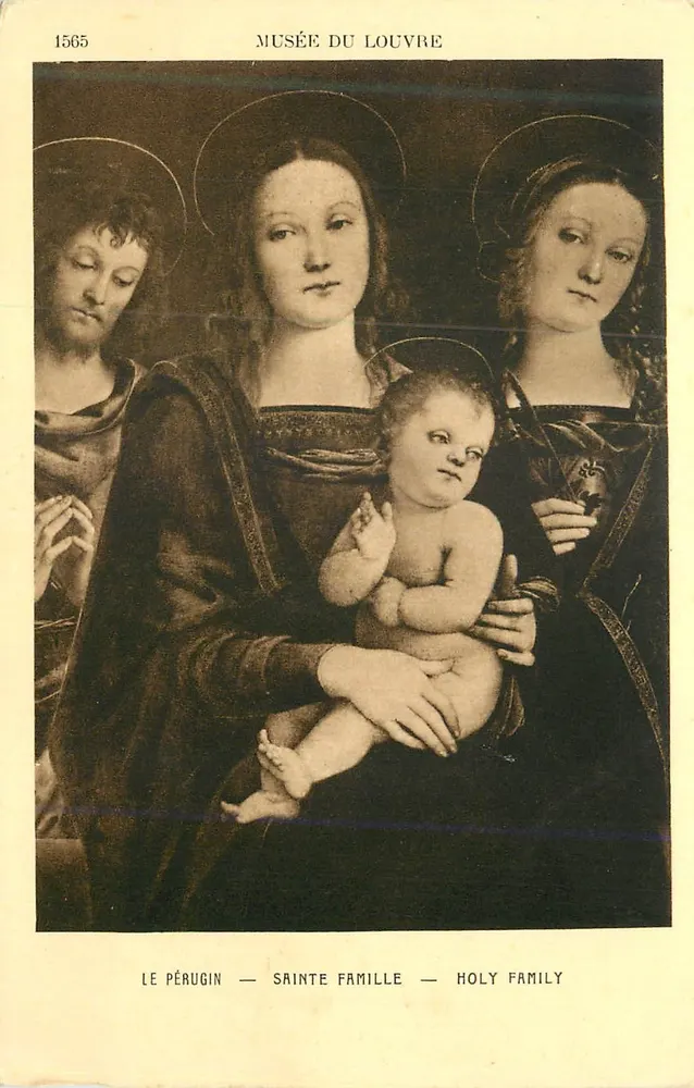 Musée du Louvre — Le Pérugin, Sainte Famille — édition Braun & Cie, Paris - Recto