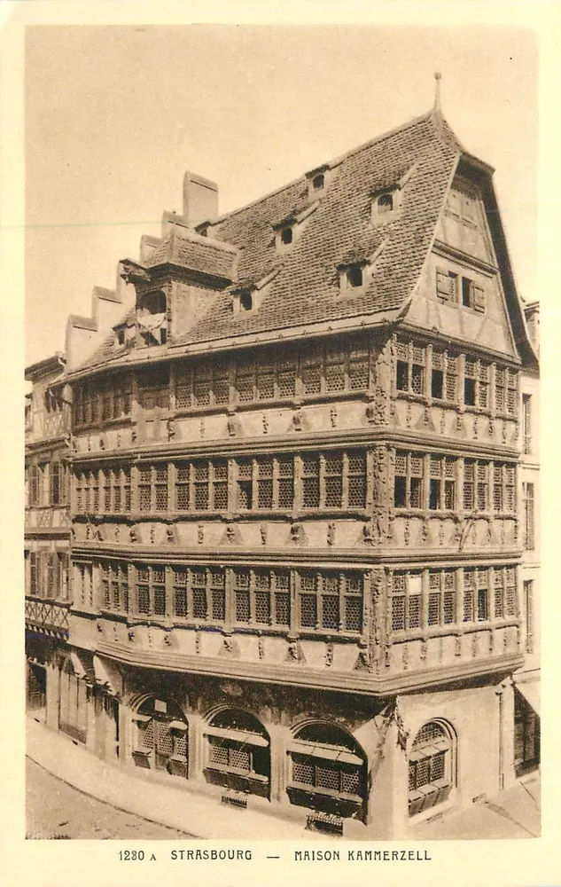 Strasbourg — Casa Kammerzell — editor Cartes « La Cigogne » - Frente