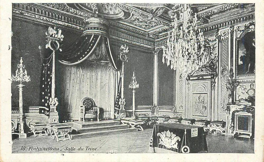 Fontainebleau - Sala do Trono — editor não identificado, n° de série 18 - Frente