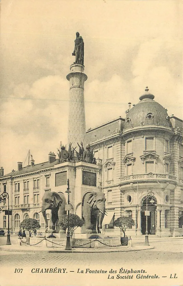 Chambéry — Fontaine des Éléphants — La Société Générale — n° 107 - Vorderseite