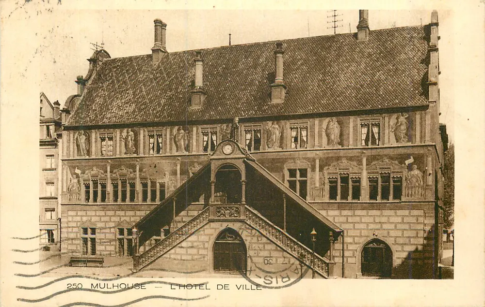 Mulhouse — O Palácio de Justiça — editor BRAUN & Cie, n° 250 - Frente