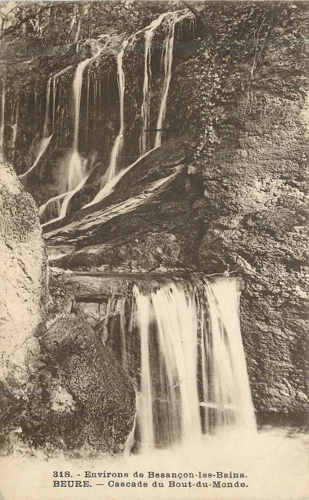 Cascade du Bout-du-Monde — Environs de Besançon-les-Bains — BEURE, n°318 - Recto