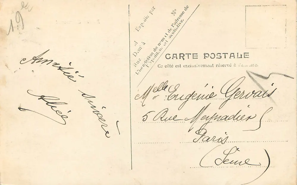 Buttes Chaumont — Paris — editor desconhecido, número de série não visível - Verso