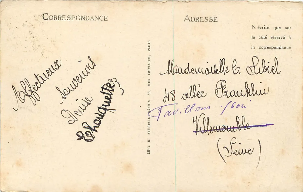 Le Tréport — Vue prise des rochers à marée basse — LL, n°72 - Verso