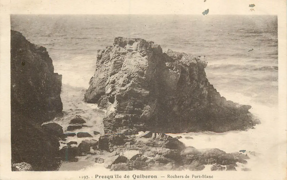 Presqu'île de Quiberon — Rochers de Port-Blanc — n°1197 - Recto