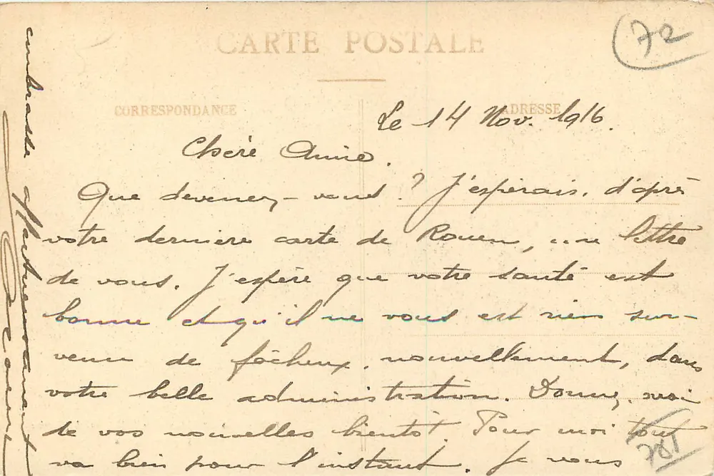 Abadia dos Beneditinos de SOLESMES (Sarthe) — O Cloître — editor: R. Malin, Sable-sur-Sarthe, n° 15 - Verso