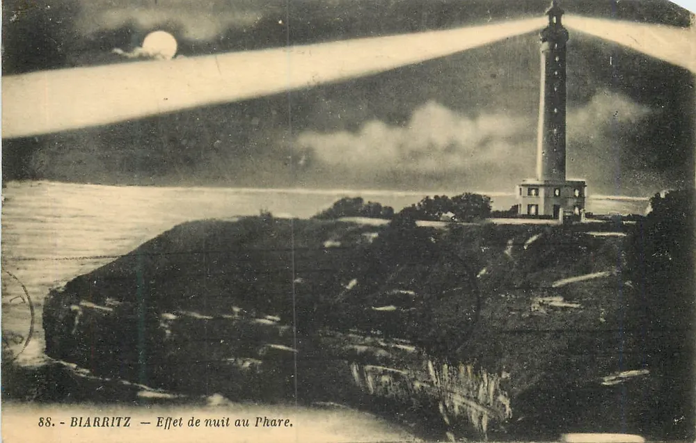 Biarritz — Efeito noturno no Farol — G. Artaud, editor - Frente