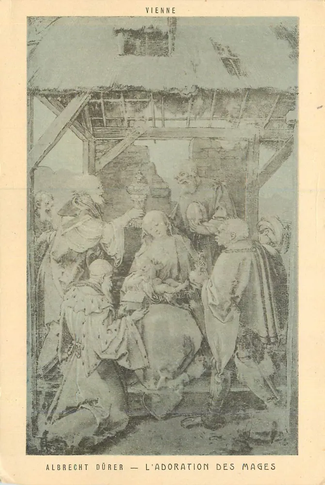 Vienne — L'Adoration des Mages — Albrect Dürer — édition Braun & Cie, Paris - Recto