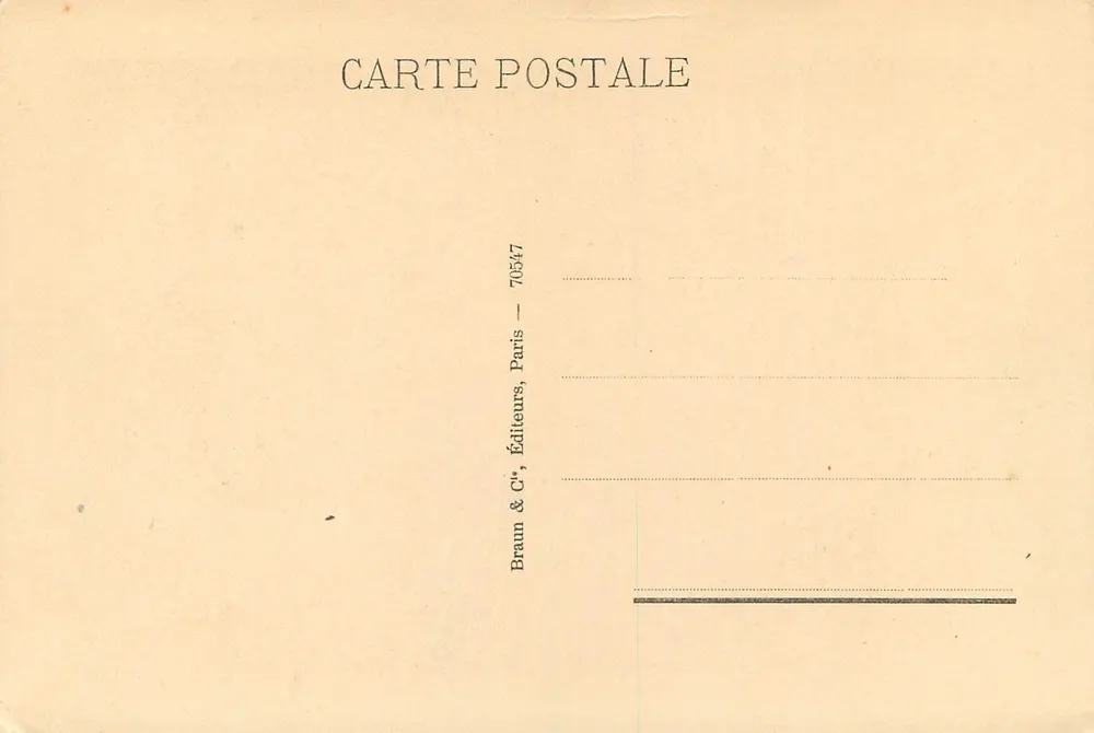 Vienne — L'Adoration des Mages — Albrect Dürer — édition Braun & Cie, Paris - Verso