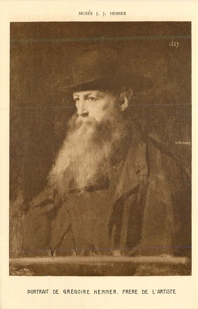 Porträt von Grégoire Henner, Bruder des Künstlers — Musée J. J. Henner — 1889 - Vorderseite