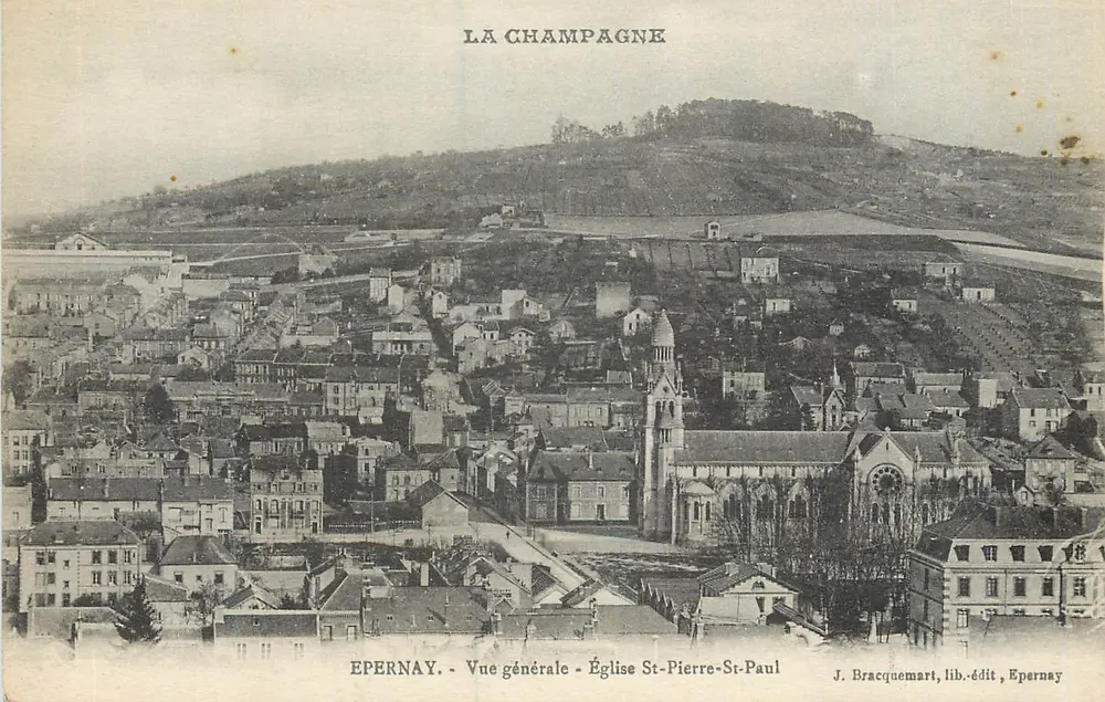 Epernay - Allgemeiner Blick - Kirche St-Pierre-St-Paul — J. Bracquemart, Verleger, Epernay - Vorderseite