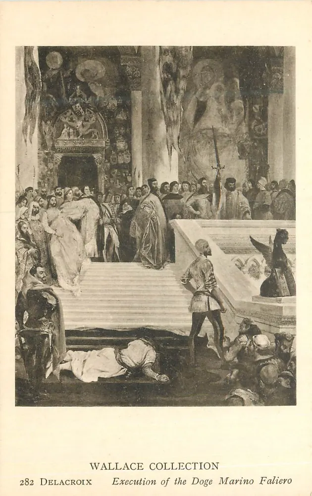 Exekution des Dogen Marino Faliero — Delacroix — Wallace Collection, Nr. 282 - Vorderseite