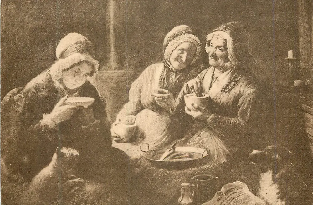 Les trois commères — Musée Pescatore - Luxembourg — Grosclaude, Louis - Recto