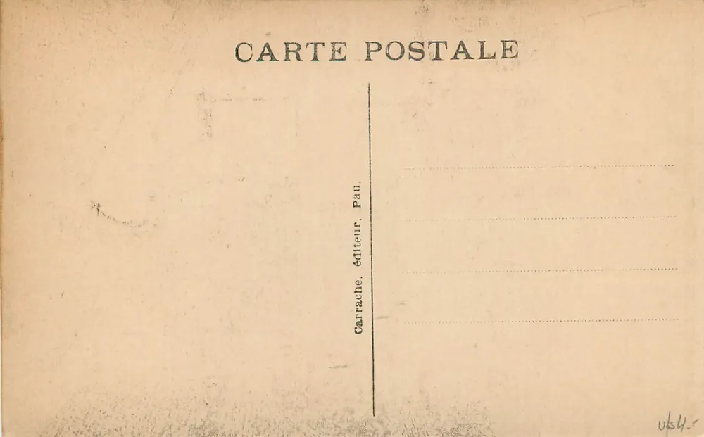 Pau — Maison où naquit Bernadotte en 1704 — Carrache, éditeur Pau - Verso