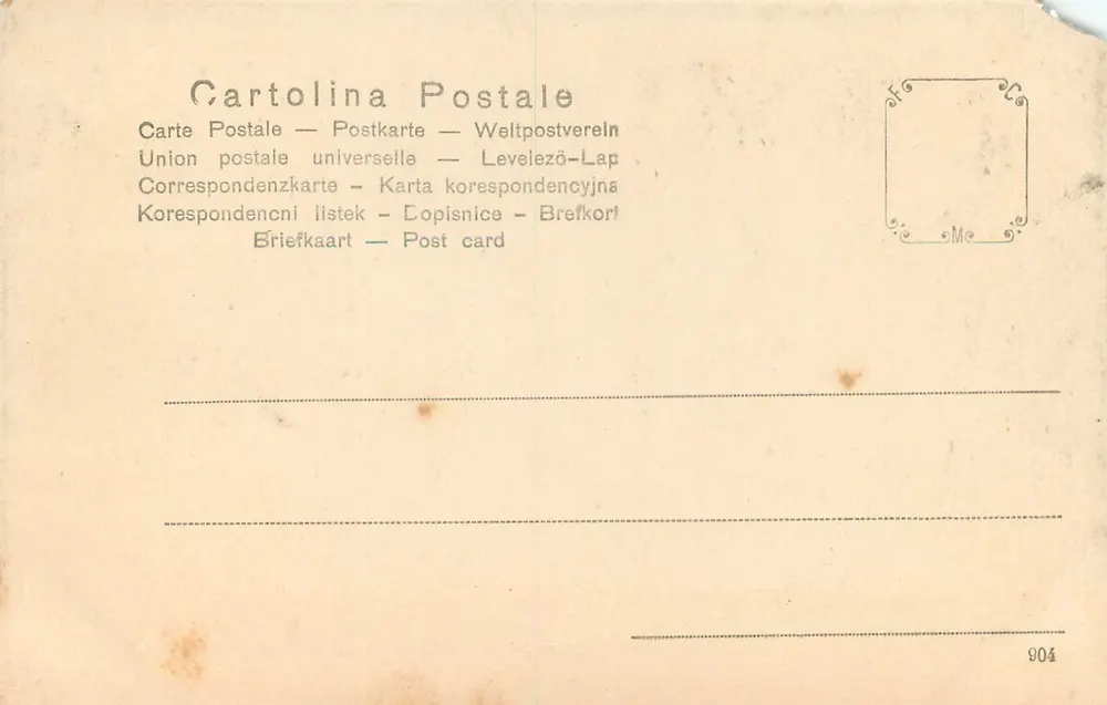 Verona — Der Adige vor der Errichtung der Mauern — Ansichtskarte n° 904 - Rückseite