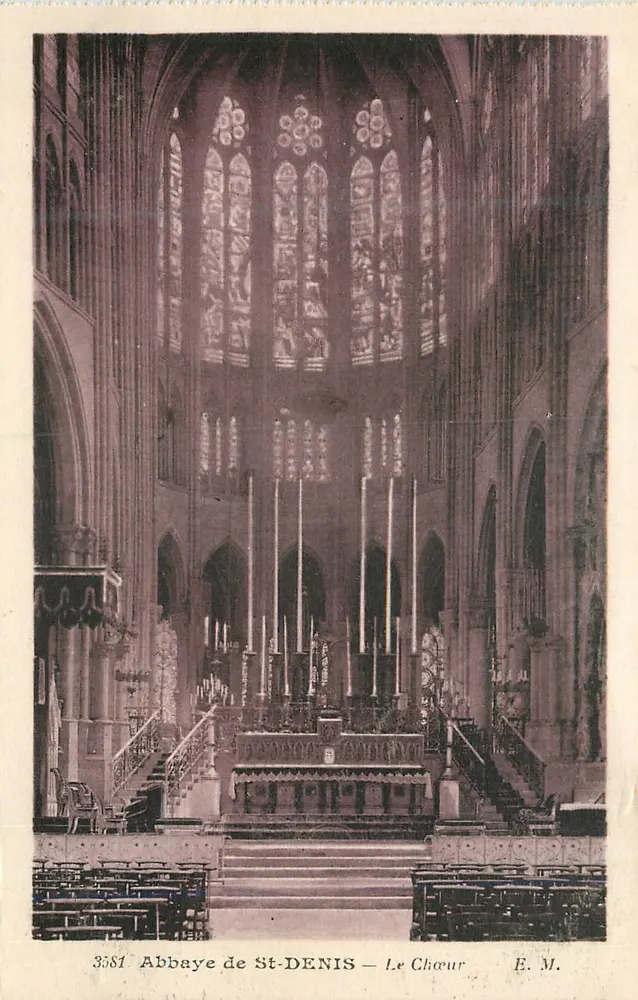 Abadia de St-DENIS — O Coro — E. M. n° 3581 - Frente