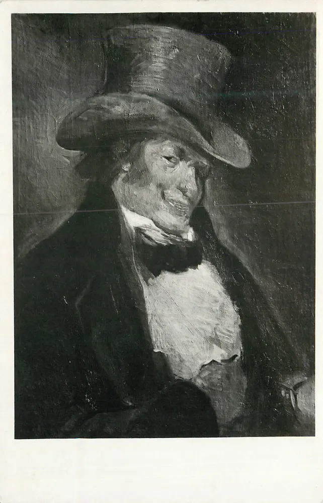 Retrato de um homem com chapéu de feltro — reprodução de obra de Goya — editor Ecinte Photographie, Viena - Frente