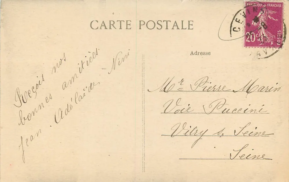 Avalanche de Beauboîs — Savoie — G. H. A. — n°69 - Verso