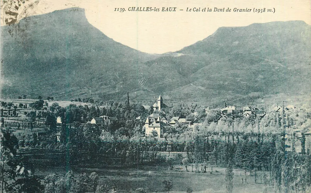 Challes-les-Eaux — El Col y la Dent de Granier (1938 m.) - Anverso