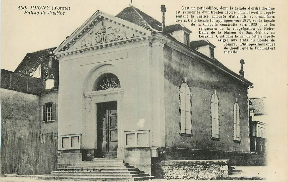 Joigny (Yonne) — Palácio de Justiça — Coleção J. D. Sons - Frente