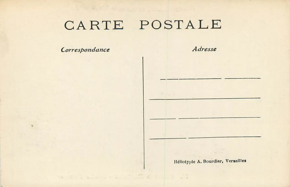 Castelo de CHANTILLY — Escada de Honra — Héliotypie A. Bourdier, Versailles - Verso