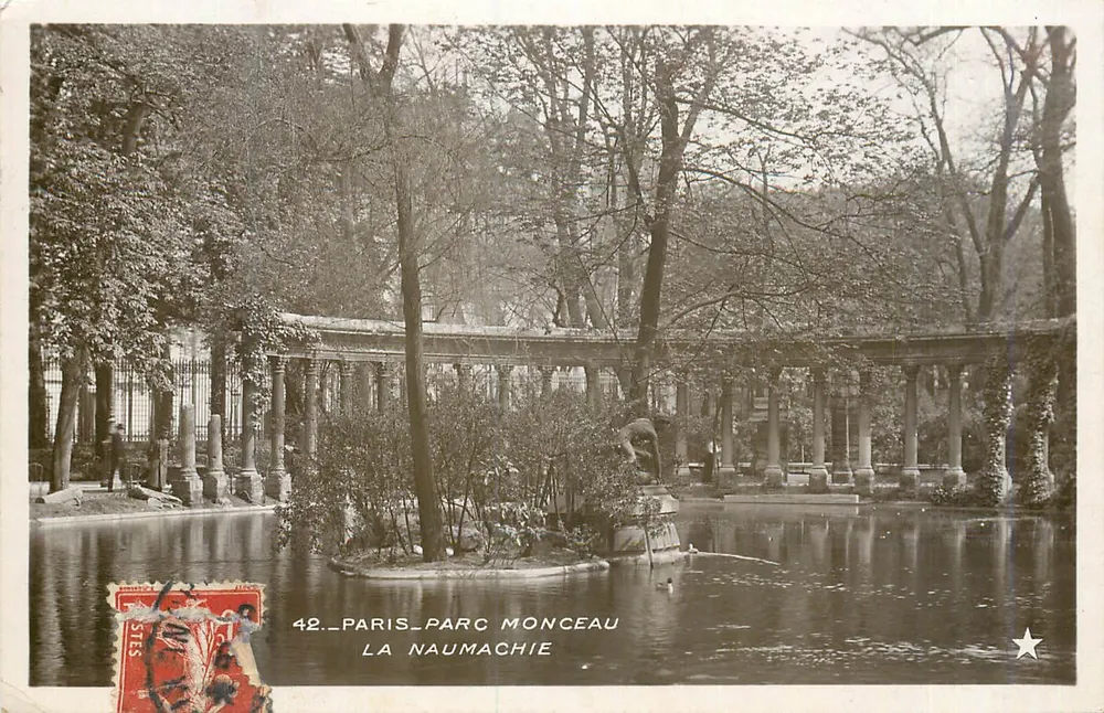 Paris - Parque Monceau - A Naumáquia — editor 'ÉnCILE' n°42 - Frente