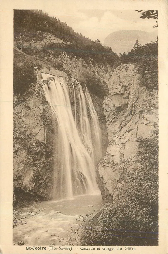 St-Jeoire (Haute-Savoie) — Wasserfall und Schluchten des Giffre — Verlag unbekannt - Vorderseite