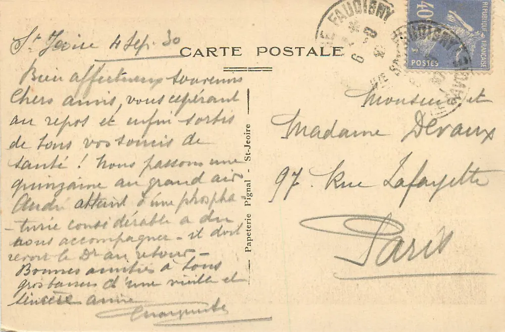 St-Jeoire (Haute-Savoie) — Wasserfall und Schluchten des Giffre — Verlag unbekannt - Rückseite