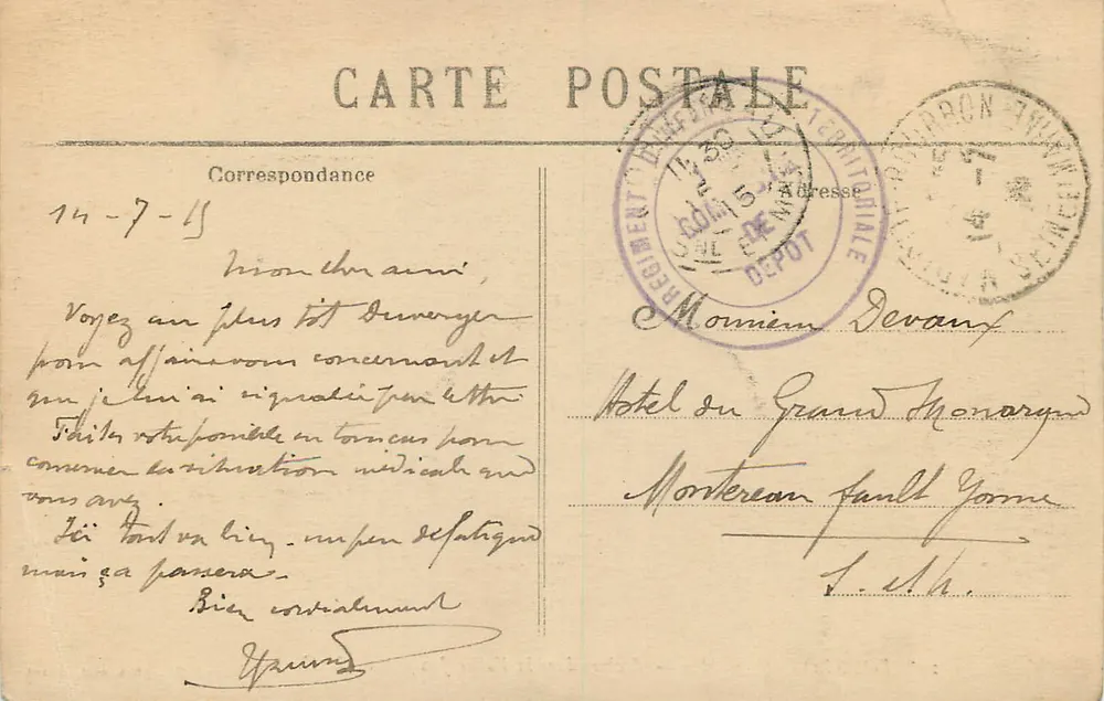Bourron (S.-et-M.) — Rochers dans la Vallée Jauberton — L. Coffin, phot.-édit. Moret - Verso