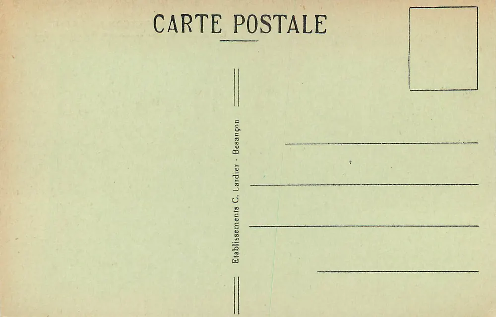 Besançon-les-Bains — Der Doubs und die Felsen der Citadel — C.L.B. - Rückseite